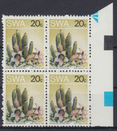 Namibia Südwestafrika 384 Ay 4er-Block postfr./mnh Blumen flowers