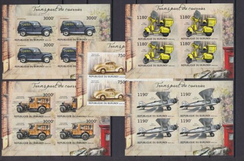 Burundi 2913/2917 B postfr./mnh Kurierdienste Autos cars Flugzeuge 2012
