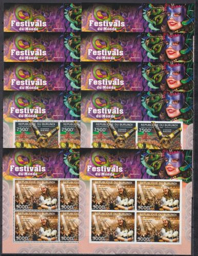 Burundi 2710/4A+B postfr./mnh Oktoberfest Carneval Diwali Mardi Gras 2012