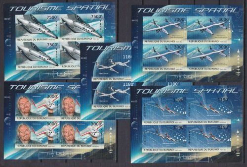Burundi 2973/2977 B postfr./mnh Weltraum-Tourismus space 2012