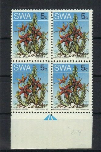 Namibia Südwestafrika 377 Ay 4er-Block postfr./mnh Blumen flowers