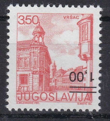 Jugoslawien 1968 K postfr./mnh mit Kopfstehendem Aufdruck
