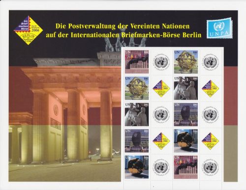 UN Vereinte Nationen New York 1010/1014 postfr. Kleinbogen Grußmarken 2006