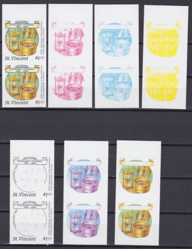 St. Vincent 1101 postfr./mnh Schiffe ships Phasendrucke proof 1988