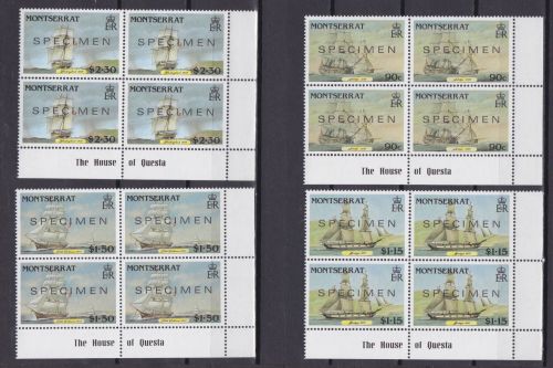Montserrat 643/646 postfr./mnh Schiffe ships SPECIMEN 1986