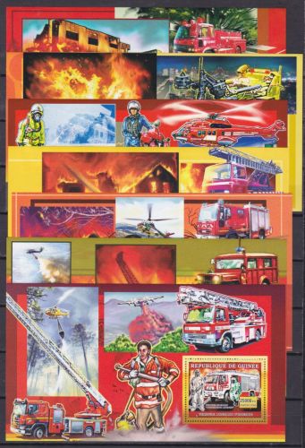 Guinea Block 1063/1070 postfr./mnh Feuerwehr 2006