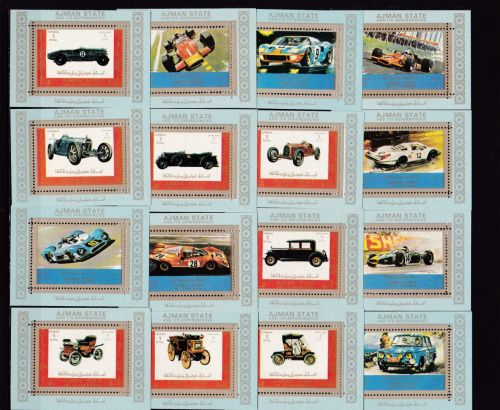 Ajman 2749/2764 A+B postfr./mnh de Luxe Blocks Autos cars 1972