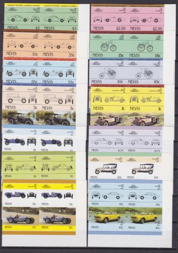 Nevis 148/163+398/409 postfr./mnh Autos cars 1984/1986 ungez.IMPERF.