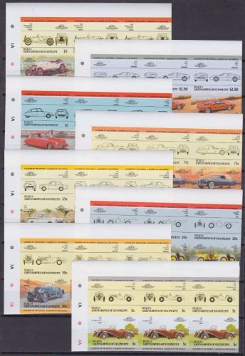 Bequia 66/81 postfr./mnh Autos cars 1984 ungez.IMPERF.