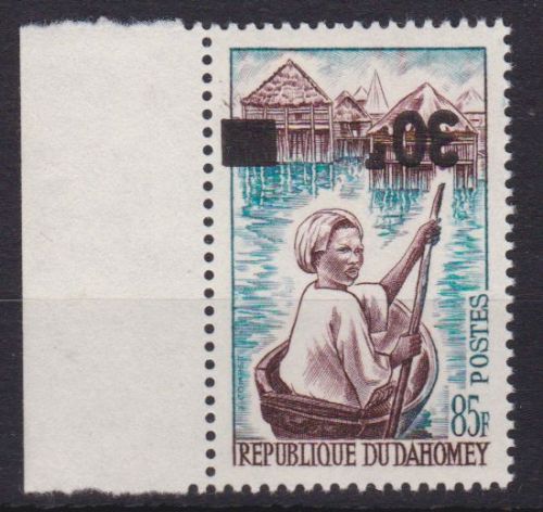 Dahomey 305 postfr. Überdrucke 1967 kopfstehender Aufdruck