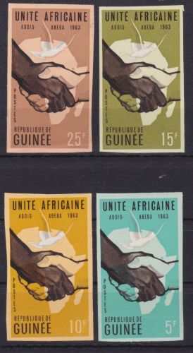 Guinea 200/203 postfr. Afrika Konferenz 1963 ungez.IMPERF.