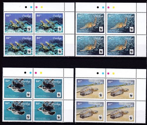 Penrhyn 757/760 postfr. Schildkröten turtles WWF 2014