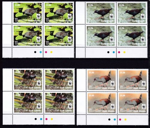 Cook 1993/1996 postfr. Vögel birds WWF 2014