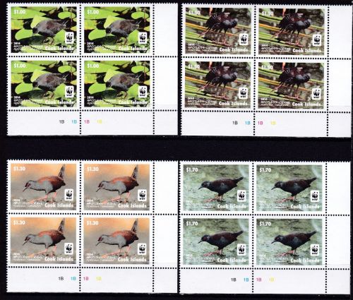 Cook 1993/1996 postfr. Vögel birds WWF 2014