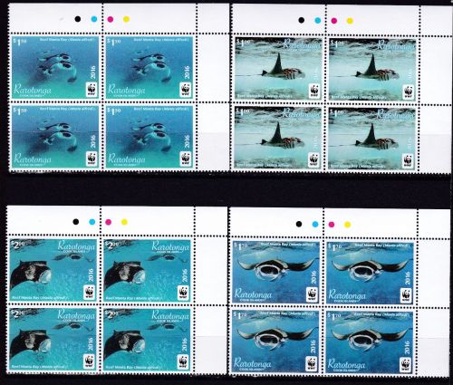 Rarotonga 50/53 postfr. Rochen Manta Ray WWF 2016