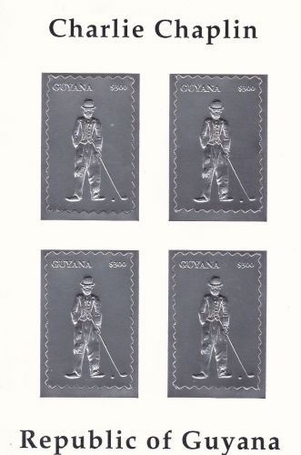 Guyana 4523 BA postfr./mnh Charlie Chaplin 1994 SILBER