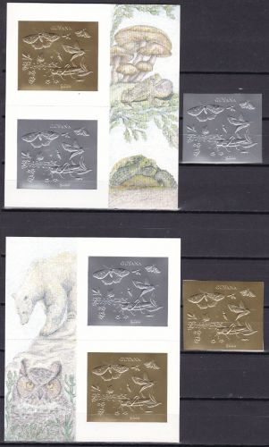Guyana 4518/4519 postfr/mnh Tiere Eisbär Schildkröten 1994 SILBER+GOLD