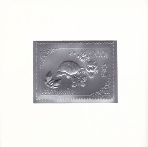 Mongolei Block 213 postfr./mnh Schildkröte Pilze Blumen 1993 SILBER PROOF