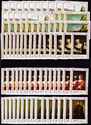 Ajman 15x 419/423 A postfr. Gemälde paintings 1969