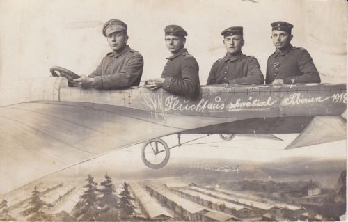 AK Flucht aus schwäbisch Sibirien 1918
