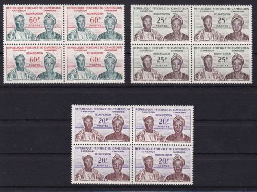Kamerun 344/346 postfr./mnh Wiedervereinigung Kameruns 1962