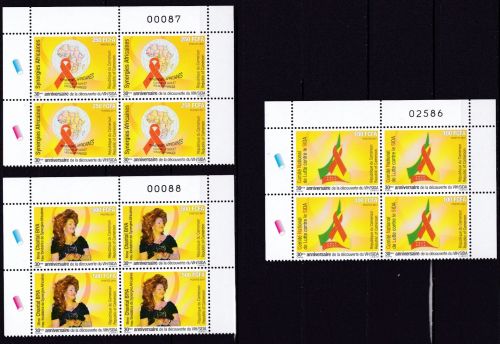 Kamerun 1274/1276 postfr./mnh AIDS 2011