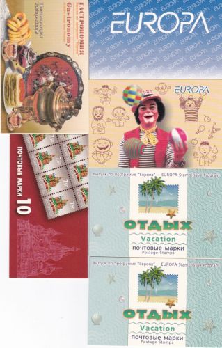 Russland 6 postfr./mnh Markehheftchen aus 2000/2008 EUROPA CEPT