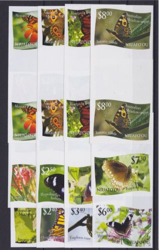 Niuafo´ou 445/56 U postfr./mnh butterfly ungez. IMPERF. gutter paris 2012
