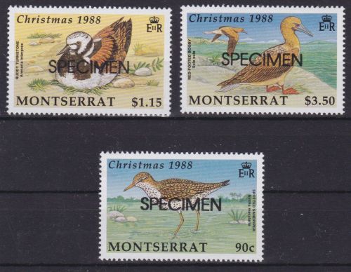 Montserrat 731/733 postfr./mnh Vögel birds 1988 SPECIMEN