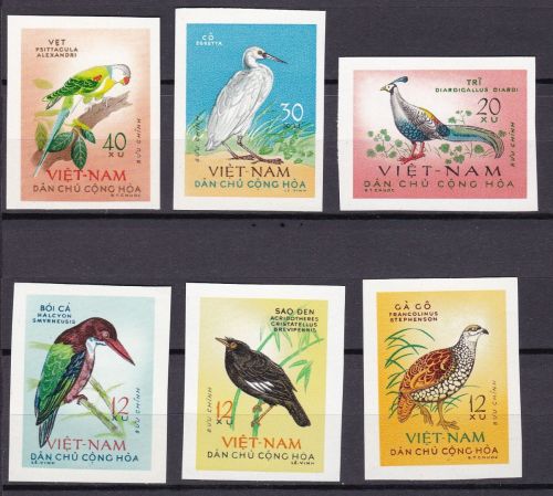 Vietnam 275/280 U postfr./mnh Vögel birds 1963