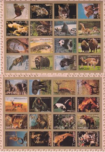 Ajman 2685/2700+2829/2844 postfr./mnh Tiere animals 1972