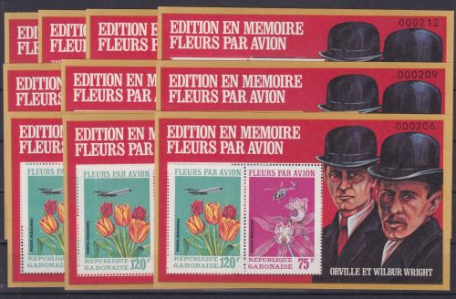 Gabun 50 x Block 21 Ab postfr./mnh Blumen flowers 1971