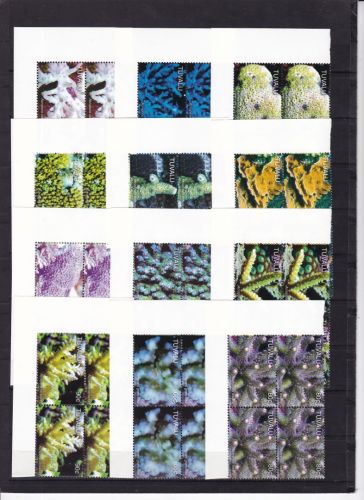 Tuvalu 1291/1302 4er-Block postfr./mnh Steinkorallen 2006