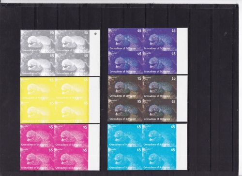 St. Vincent Grenadinens 568 postfr./mnh Muräne 1987 Phasendrucke proofs