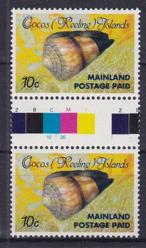 Cocos Isl. 240 I postfr./mnh Muscheln 1991 gutter pair