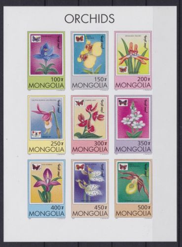Mongolei 2703/2711 postfr./mnh Orchideen 1997 ungez.IMPERF.
