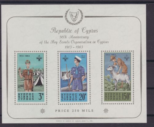 Zypern Block 1 postfr./mnh Pfadfinder 1965