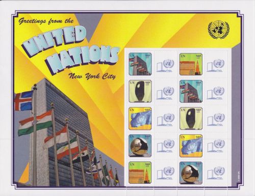 UN Vereinte Nationen New York 1154/58 A postfr.Kleinbogen Grußmarken 2009