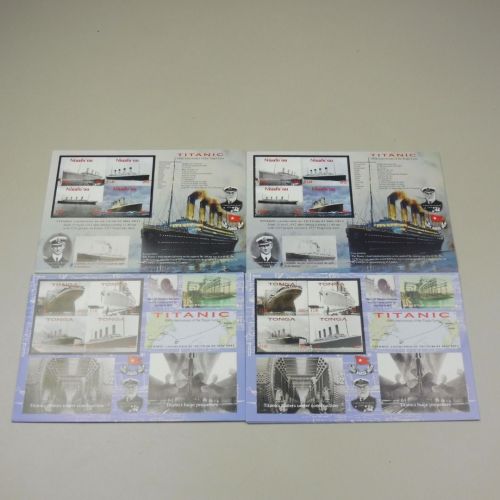 5 x Tonga 1778/81 + Niuafo´ou 469/72 postfr./mnh Titanic ungez.IMPERF.2012
