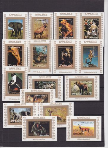 Ajman 2685/2700 A+B de Luxe Blocks postfr./mnh Tiere animals 1972