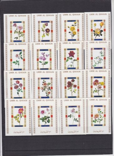 Umm al Qiwain 1434/49 A+B de Luxe Blocks postfr./mnh Blumen flowers 1972