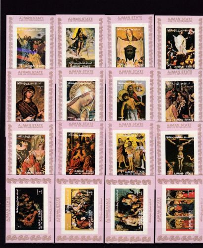 Ajman 2797/2812 de Luxe Blocks postfr./mnh Gemälde paintings 1972