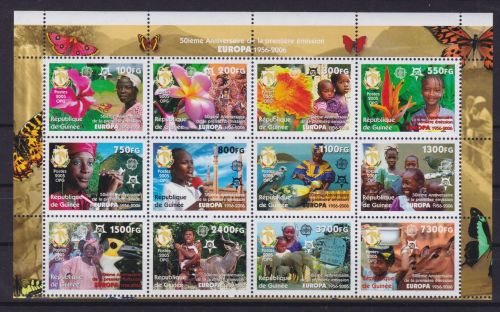 Guinea 4202/13 A postfr./mnh 50 years Europe 2005 CEPT verzähnt/miss perf.