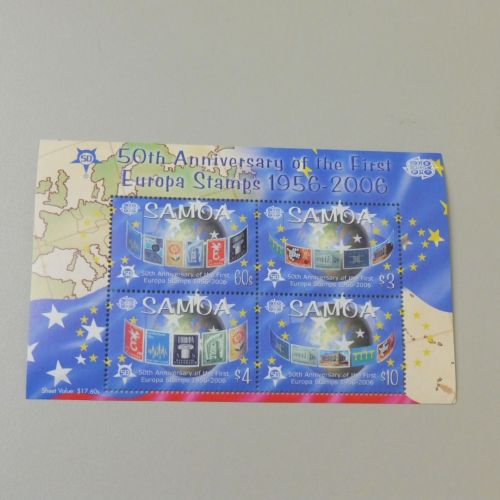 Samoa 3x1020/23+Block 75 postfr./mnh 50 years Europe CEPT 2006 Michel 225 €