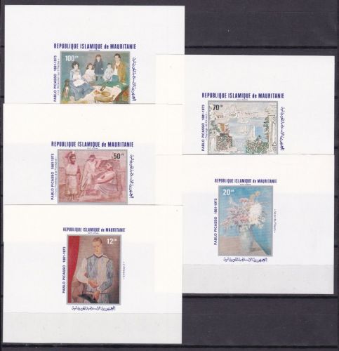 Mauretanien 721/725 postfr./mnh Gemälde paintings Picasso de Luxe Blocks