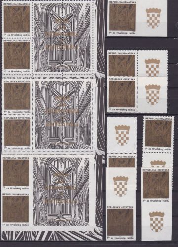 Kroatien ZZ 8 postfr./mnh Lot Zusammendrucke 1991