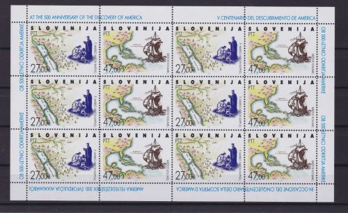 Slowenien 20/21 Bogen postfr./mnh 500 Jahre Amerika 1992