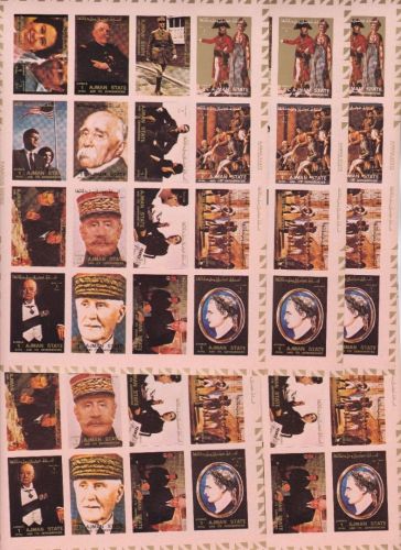 Ajman 5 x 2893/2908 B postfr./mnh Persönlichkeiten 1973