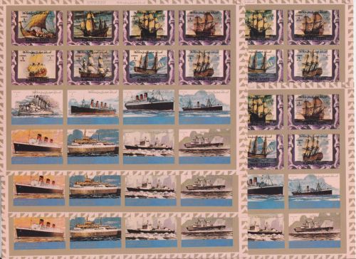Ajman 4 x 2861/2876 postfr./mnh Schiffe ships 1973
