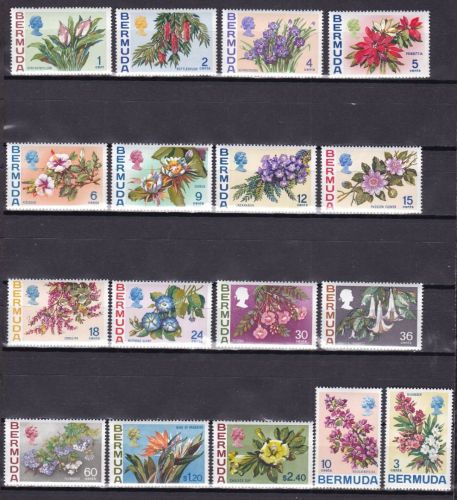 Bermuda 244/260 X postfr./mnh Blumen flowers 1970